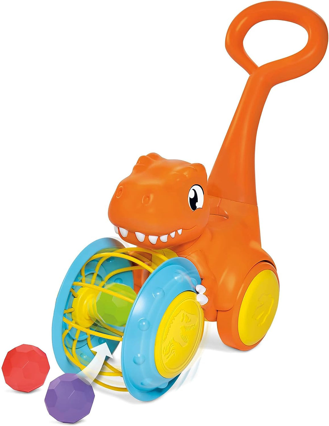 Toomies E73254 Tomy Pic &amp; Push T. Rex, Kinder, Jurassic World, pädagogisches Push &amp; Go-Fahrzeug, buntes Dinosaurierspielzeug für Jungen und Mädchen ab 12 Monaten, mehrfarbig