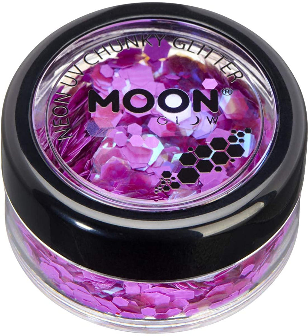 Moon Glow Neon Purple UV Chunky Glitter