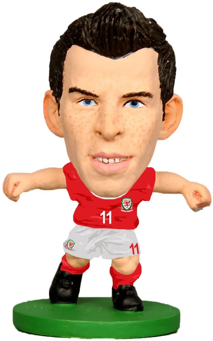 SoccerStarz Unisex-jeugd officieel gelicentieerd Wales National Team Figuur van Gareth Bale in thuistenue