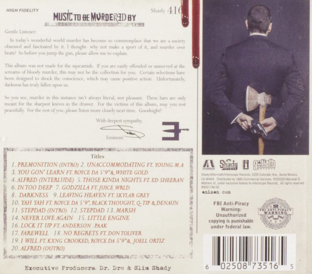 Eminem - Music To Be Murdered By [Audio CD]