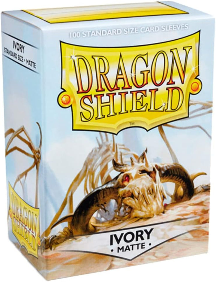 Dragon Shield ART11017 Standard Size Sleeves 100pk-Ivory, Matte Ivory