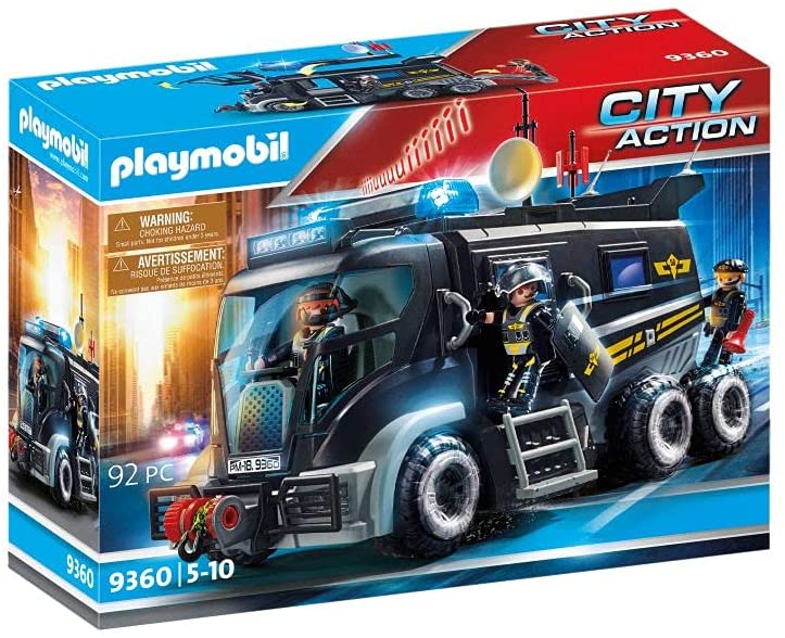 Playmobil City Action 9360 Swat Truck con luz y efectos de sonido para niños