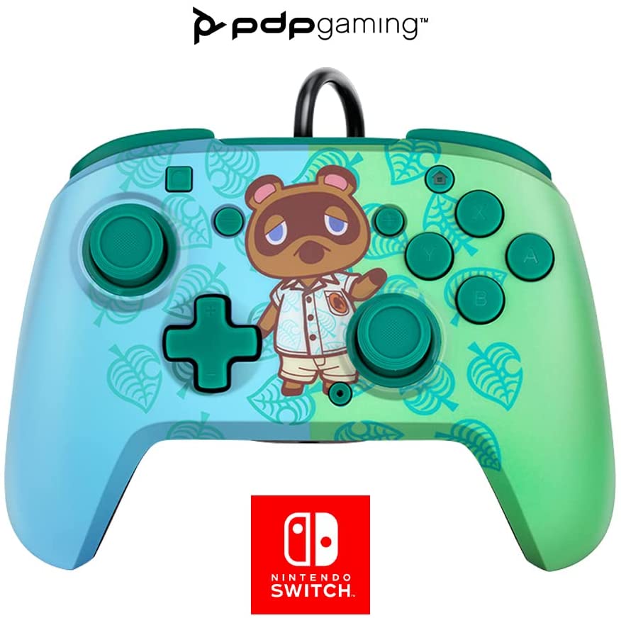 PDP Nintendo Switch Faceoff Deluxe+ Audio Wired Controller Animal Crossing (Nint