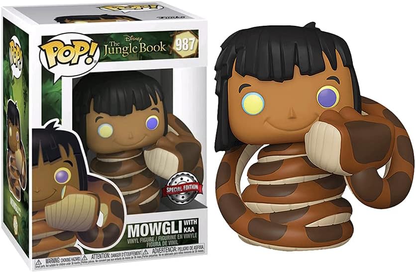 Pop Funko Disney Das Dschungelbuch 987 Mowgli mit Kaa Special Edition