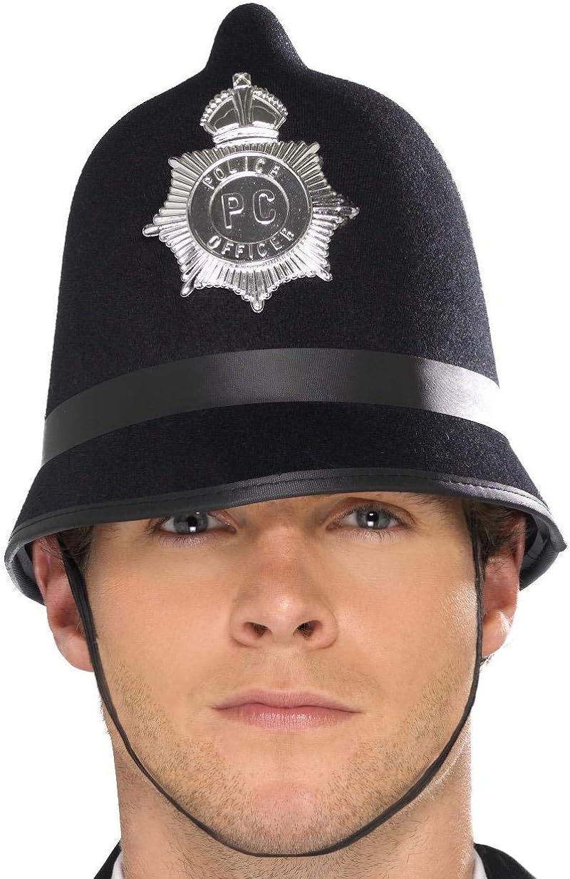 Smiffys Mens Felt Police Hat with Badge (US)