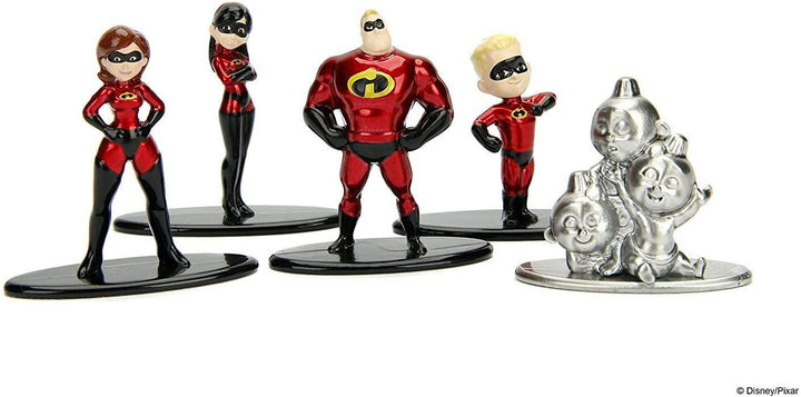 Disney Pixar Incredibles 2 Jada Nano Metalfigs Diecast Mini Figures of 5-Pack 4 cm - Yachew