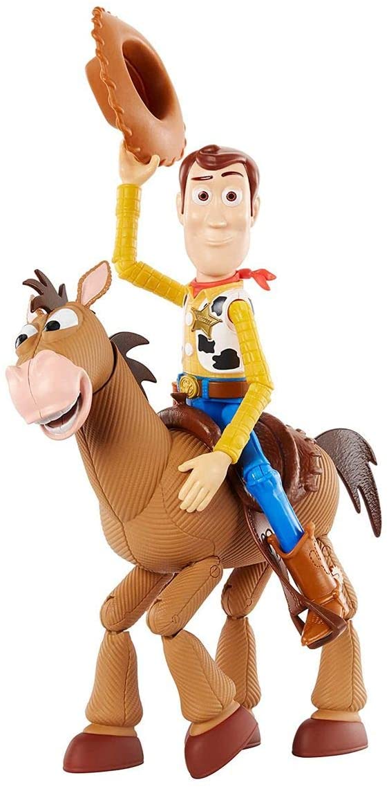 Disney GDB91 Pixar Toy Story 4 Woody und Bullseye, vom Film inspirierter Relativmaßstab zum Geschichtenerzählen, 2-Figuren-Packung