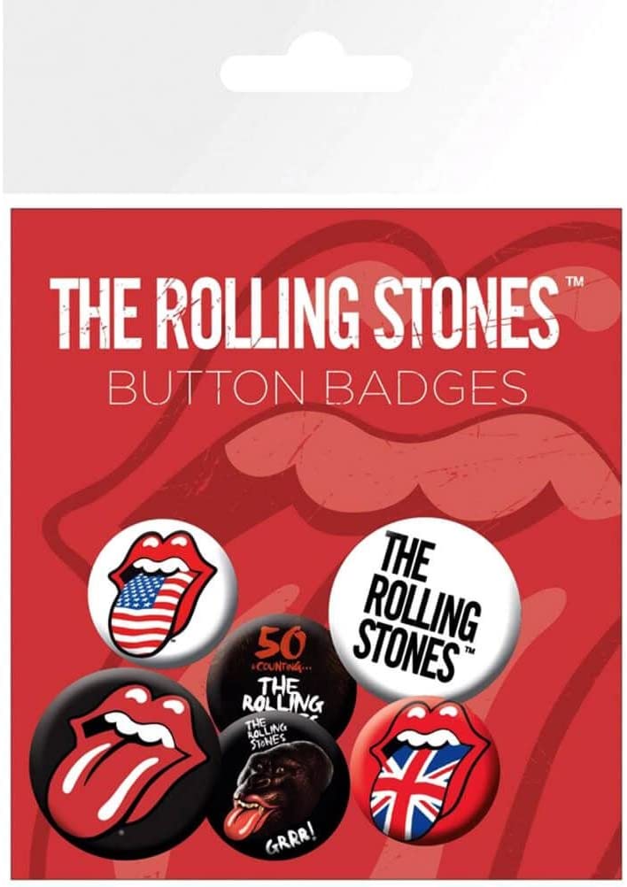 GB Eye LTD, The Rolling Stones, Lips, Badge Pack, Aluminium, mehrfarbig