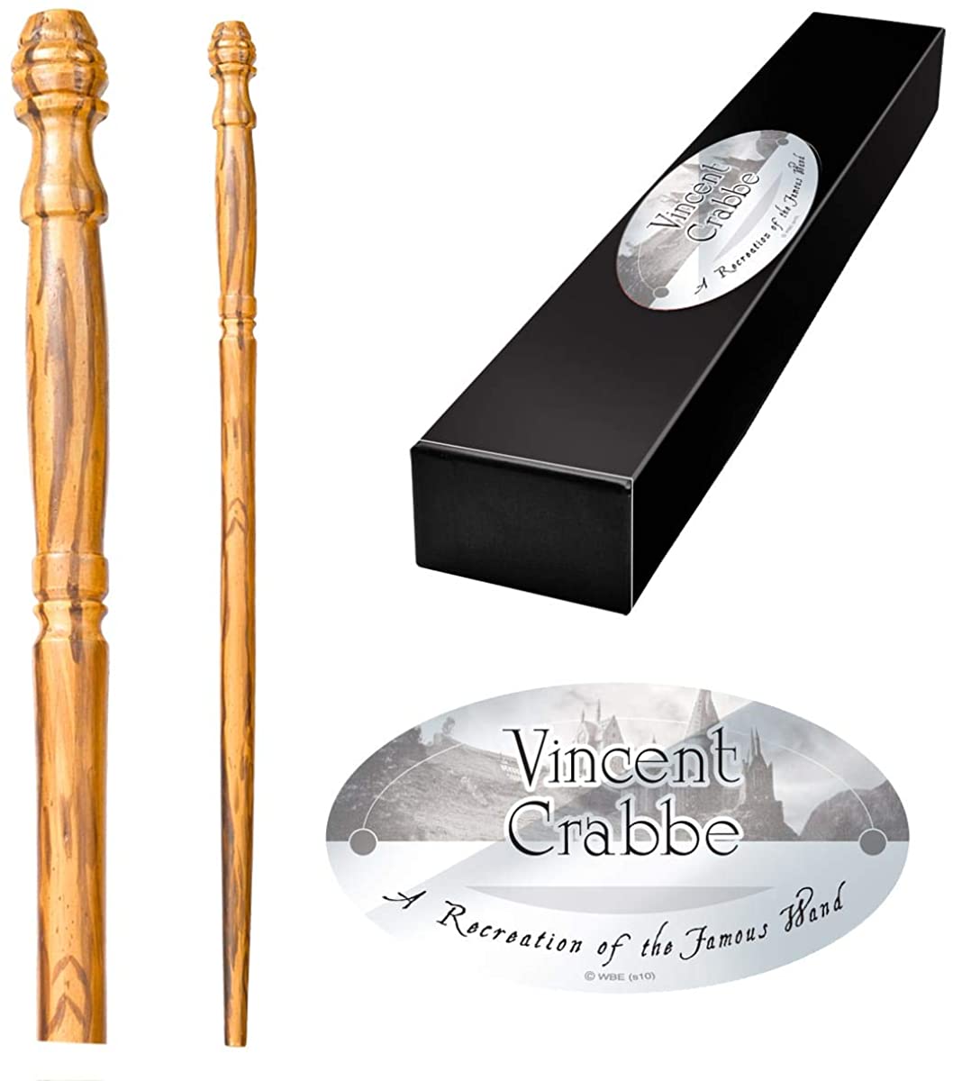 The Noble Collection - Vincent Crabbe Character Wand - 15in (38cm) Wizarding World Wand With Name Tag - Harry Potter Film Set Movie Props Wands