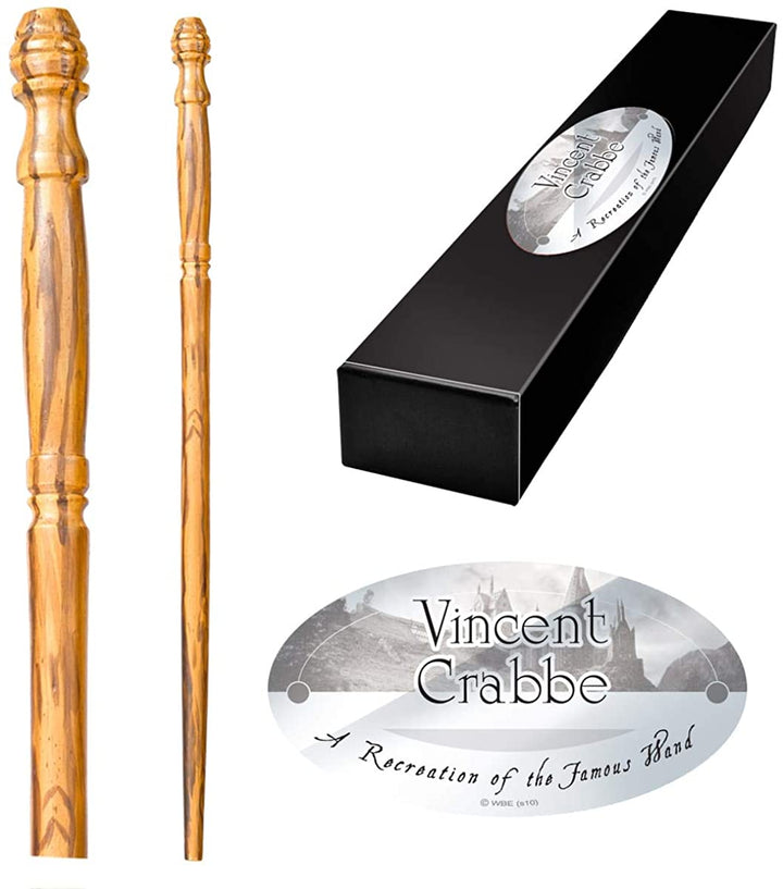 The Noble Collection - Vincent Crabbe Character Wand - 15in (38cm) Wizarding World Wand With Name Tag - Harry Potter Film Set Movie Props Wands