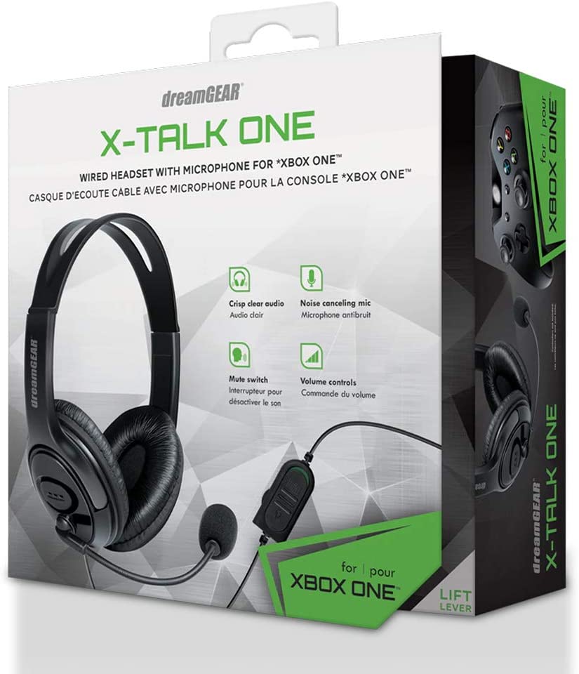 DreamGear DGXB1-6617 Xbox One X-Talk Game Headset - Boom Mic - (Black)