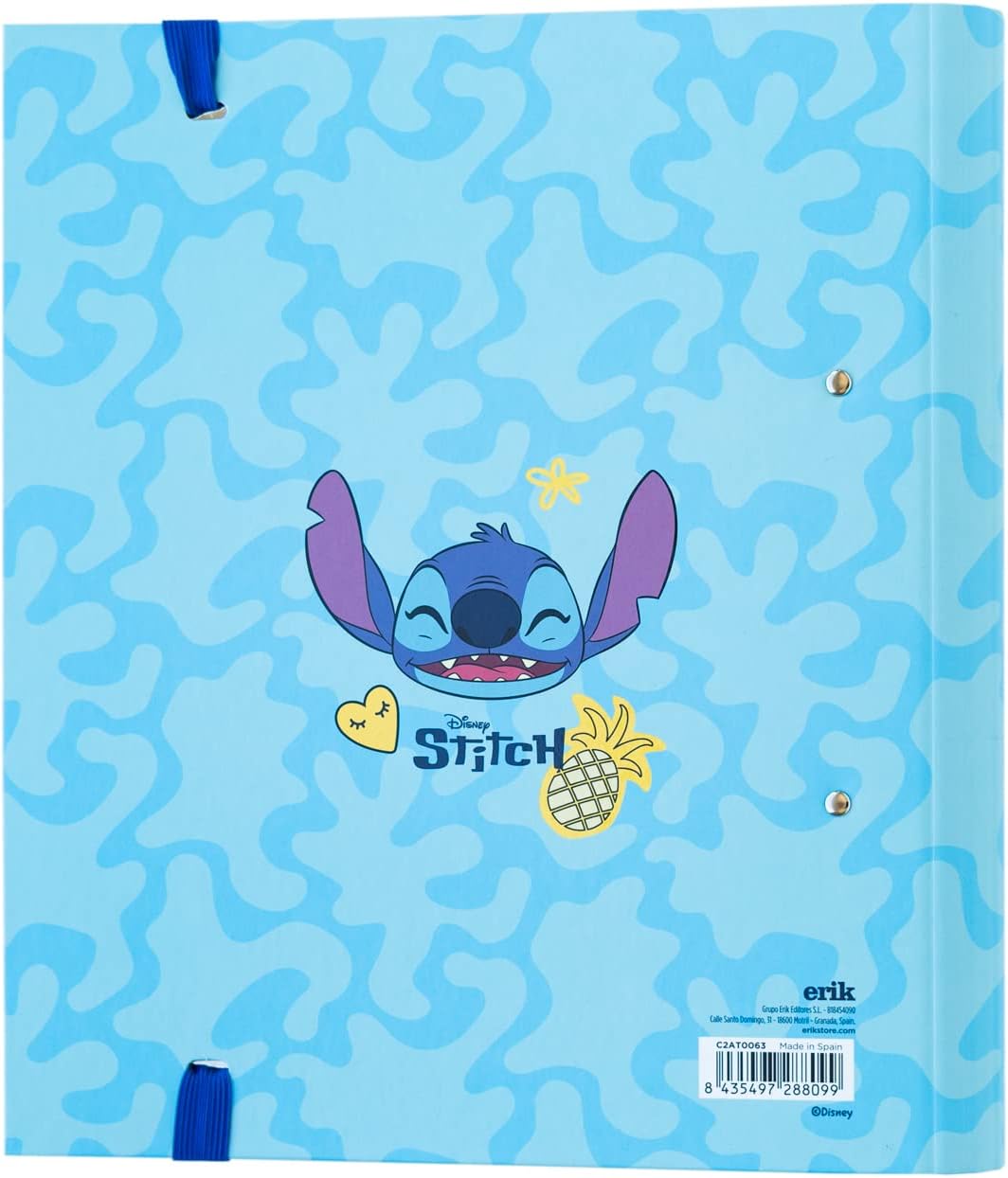 Disney Stitch Tropical 2 Ring Binder | Premium A4 Folders Ring Binder