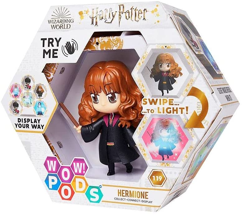 WOW! PODS Harry Potter Wizarding World Leuchtende Wackelkopffigur | Offizielles Sammelspielzeug (Hermine)