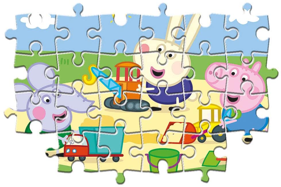 Clementoni 25263, Peppa Pig Supercolor Puzzle für Kinder – 3 x 48 Teile, ab 4 Jahren