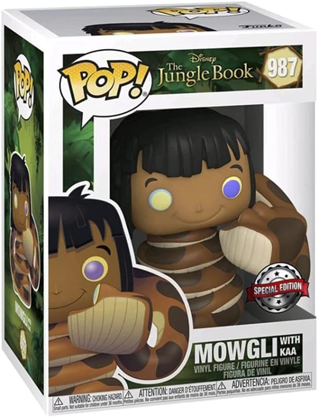 Pop Funko Disney Das Dschungelbuch 987 Mowgli mit Kaa Special Edition