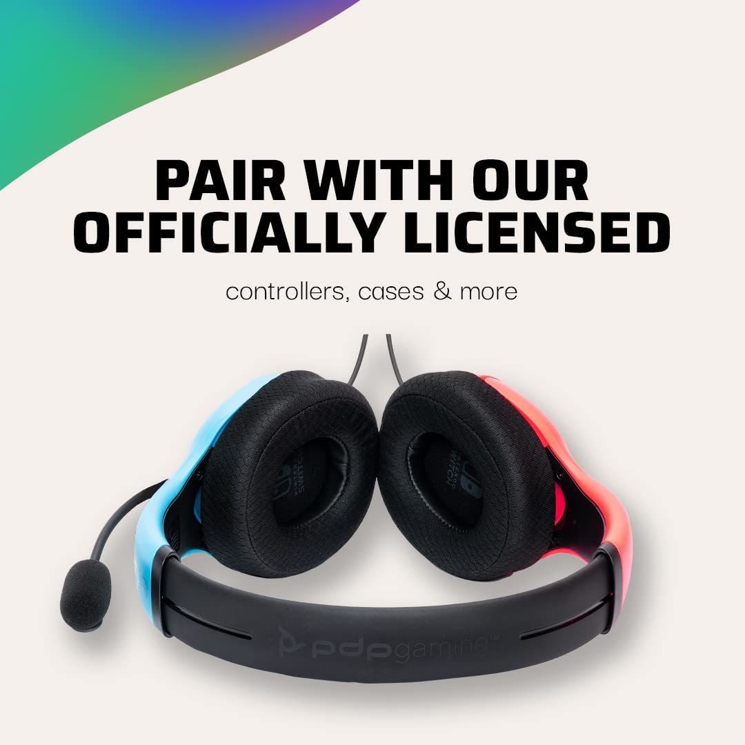 PDP LVL40 Kabelgebundenes Stereo-Headset für NS-Joycon Blau/Rot