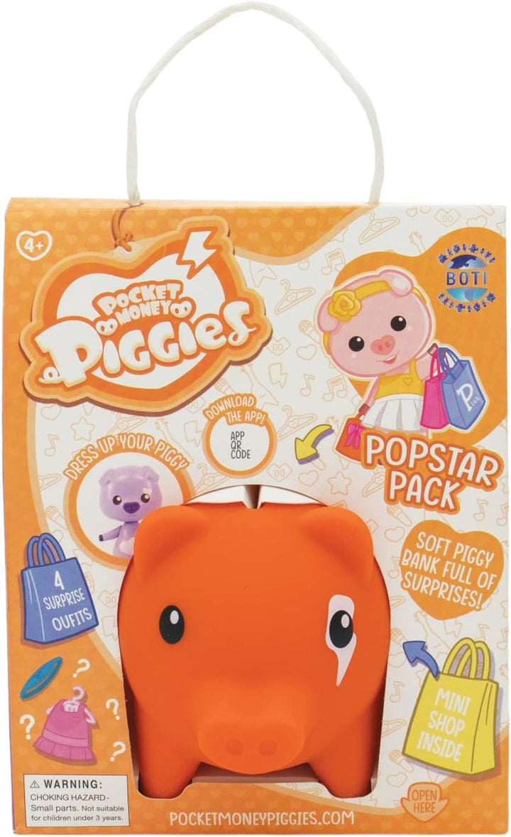 Pocket Money Piggies PCT00100 Pop Star – süßes buntes Sparschwein voller Spaß