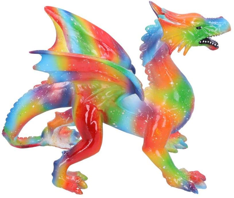 Nemesis Now Multi-coloured Rainbow Dragon Ornament Figurine, Polyresin 30cm