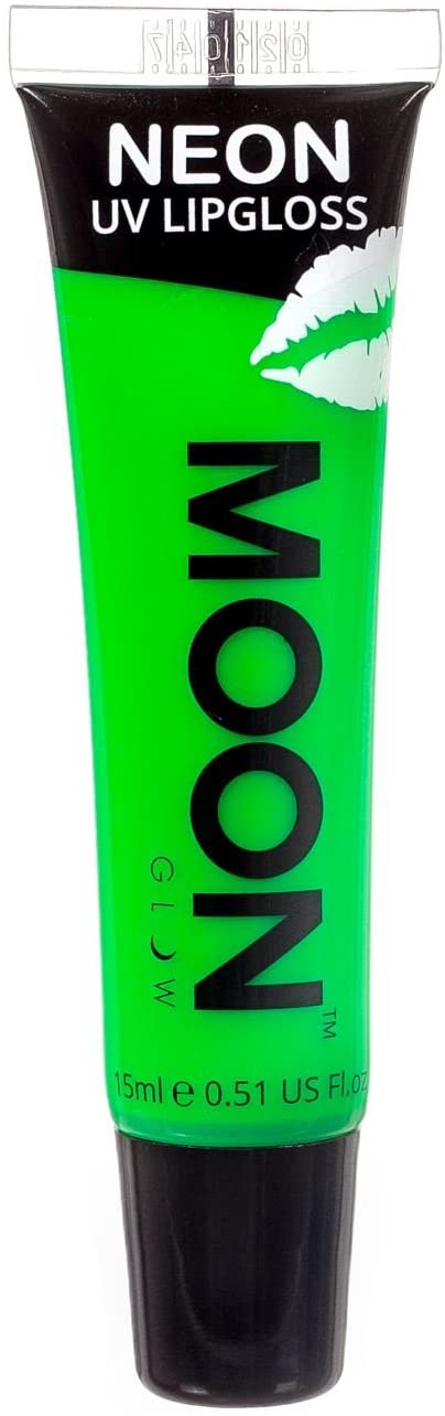 Moon Glow – Neon UV Lipgloss 15 ml Green Apple – Duftet und leuchtet hell unter UV!