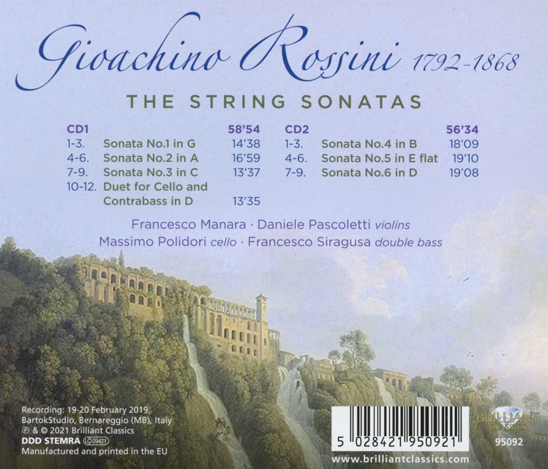 Francesco Manara - Rossini: The String Sonatas [Audio CD]