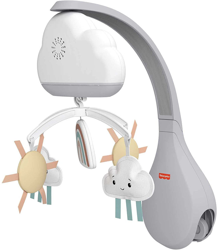 Fisher-Price Rainbow Showers Bassinet to Bedside Mobile, Tabletop Soother
