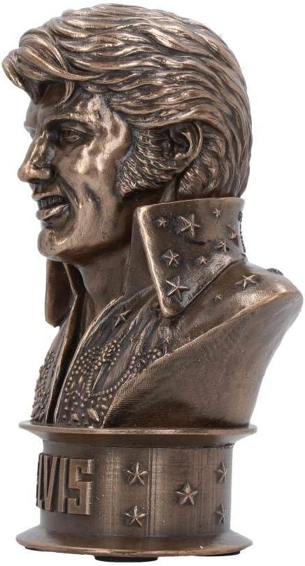 Nemesis Now Elvis-Büste, klein, 18 cm, Figur, Kunstharz, Bronze