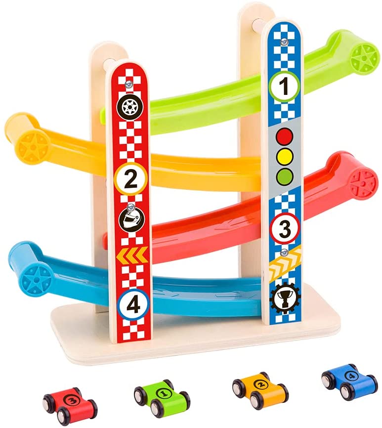 Tooky Toy 921 TY840 EA Houten schuiftoren - klein, veelkleurig