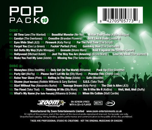 Zoom Karaoke CD+G - Zoom Pop Pack 10 - Double CD+G Karaoke Pack [Audio CD]