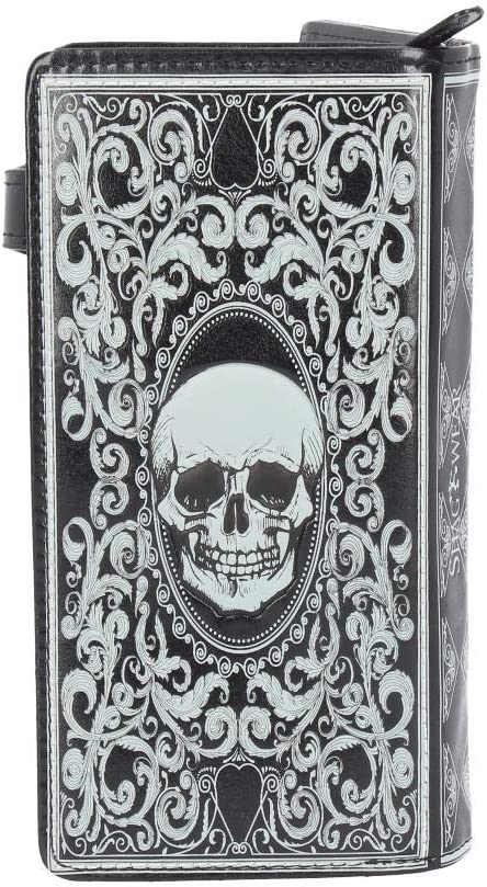 Nemesis Now C3550J7 Totenkopf-Tarot-Geldbörse, 19 cm, Schwarz, PU, ​​18,5 cm