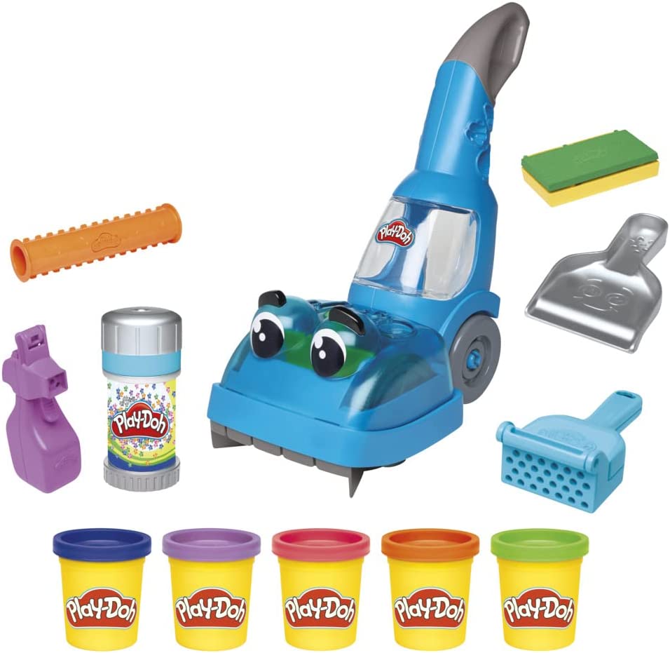 Play-Doh Zoom Zoom Staubsauger- und Reinigungsspielzeug mit 5 Farben