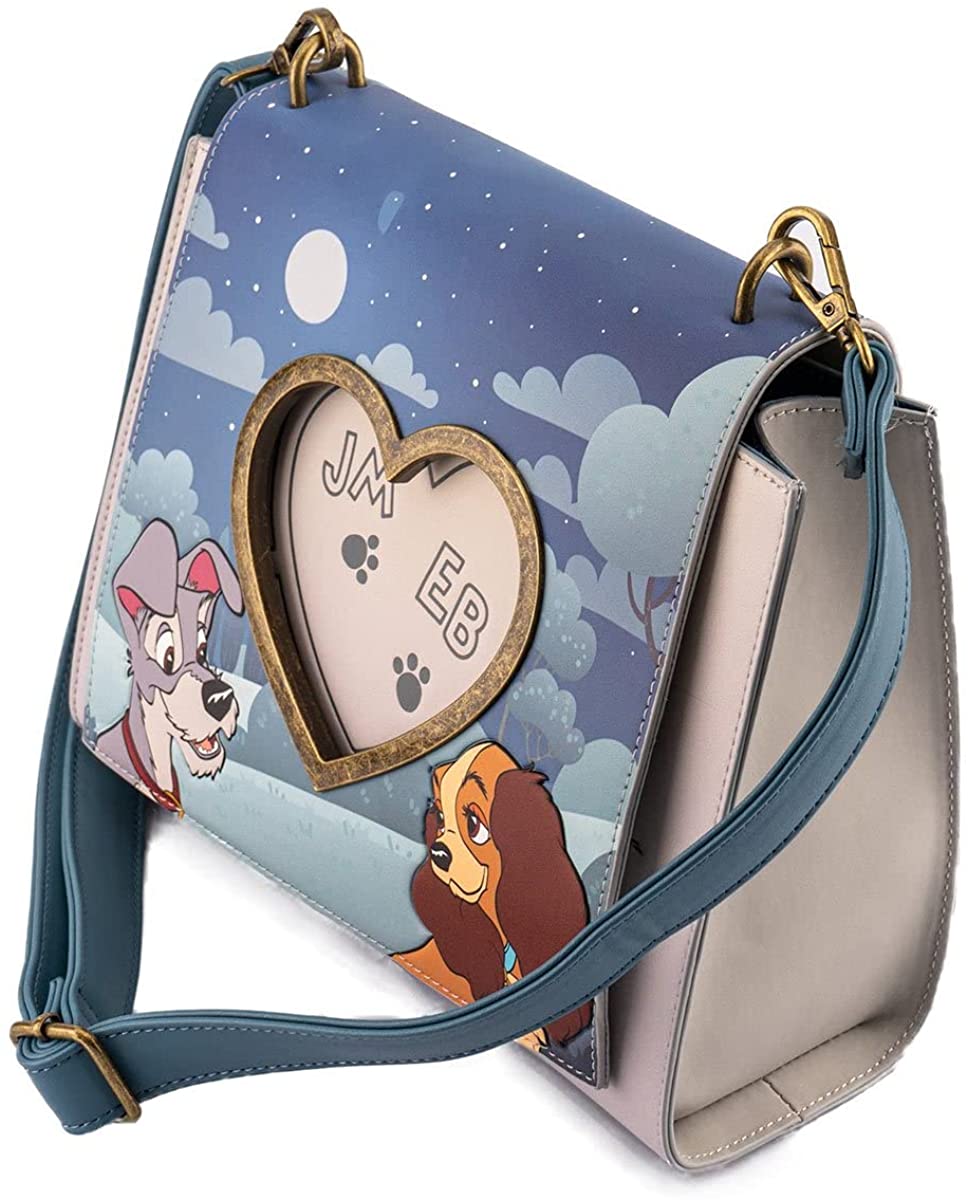 Loungefly Disney Lady and the Tramp Heart Wet Cement Umhängetasche