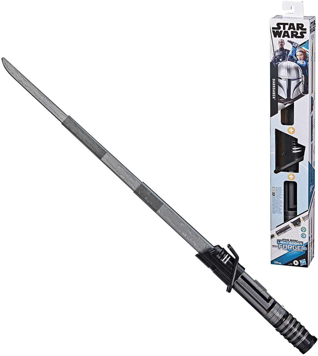 Hasbro Star Wars Lichtschwert Forge Darksaber Elektronisches ausziehbares schwarzes Lichtschwert