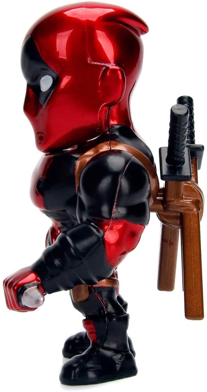 Jada Toys 253221006 Marvel Deadpool 10 cm Sammelfigur, Druckguss, Rot