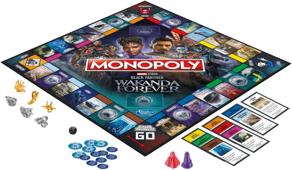 Hasbro Gaming Monopoly: Marvel Studios‘ Black Panther: Wakanda Forever Edition B