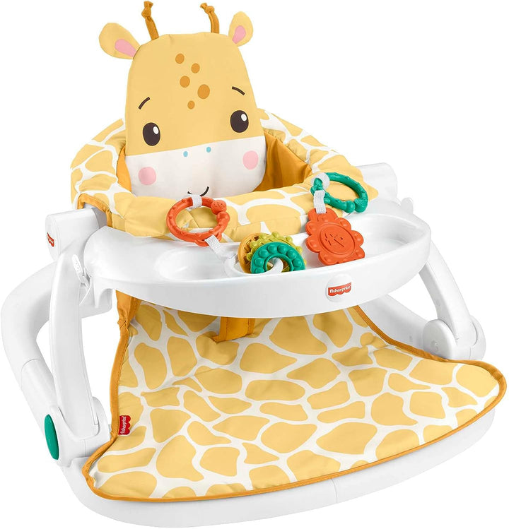 ?Fisher-Price Portable Baby Chair with Snack Tray, BPA-Free Teether and Clacker Toy