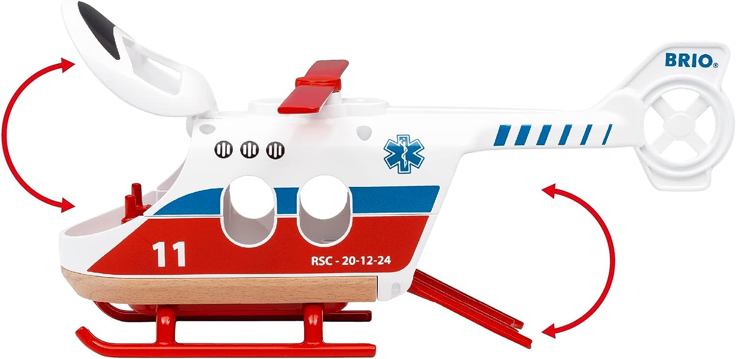 BRIO World Rescue Toy Helicopter Playset for Kids 5