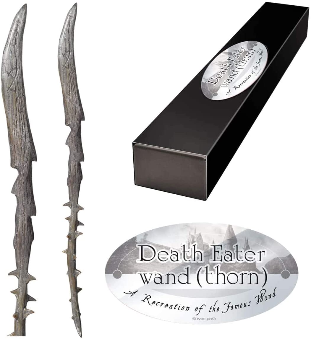 The Noble Collection Death Eater Thorn Character Wand 14in (34,5cm) Wizarding World Wand met naamplaatje