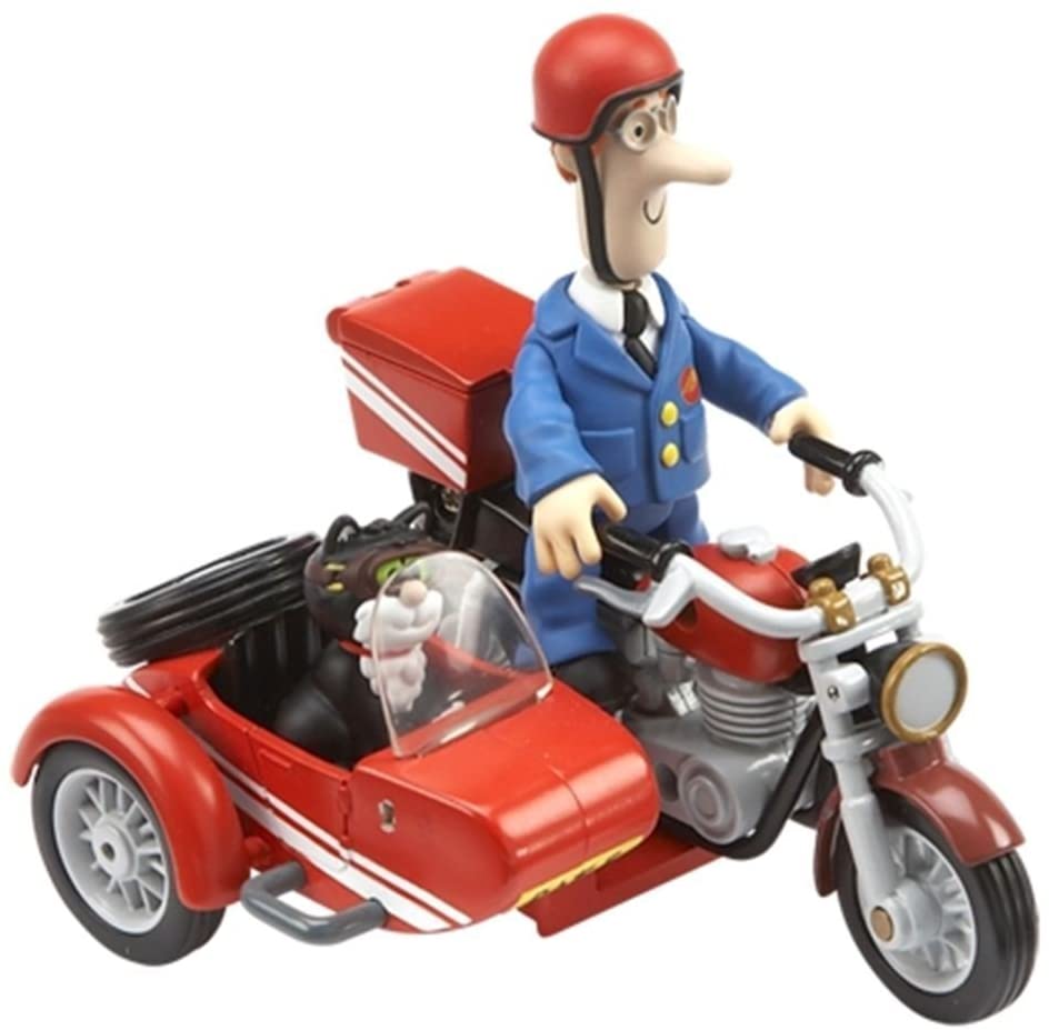 Charakter Postbote Pat SDS Motorrad und Beiwagen mit Zubehör