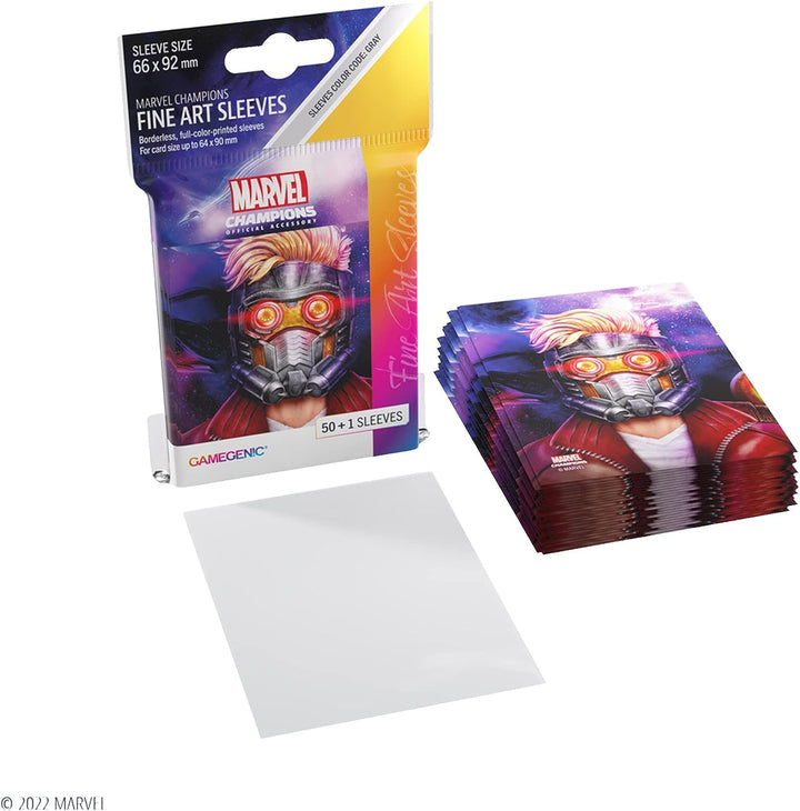 Gamegenic Marvel Champions The Card Game Offizielles Star-Lord Fine Art Sleeves Pac