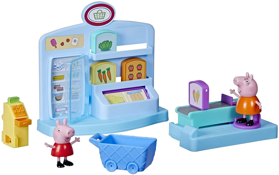 Peppa Pig Peppa's Adventures Peppa's Supermarket Spielset Vorschulspielzeug: 2 Figuren