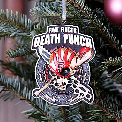 Nemesis Now Five Finger Death Punch Xmas Dec (002) 9,5 cm, Rot