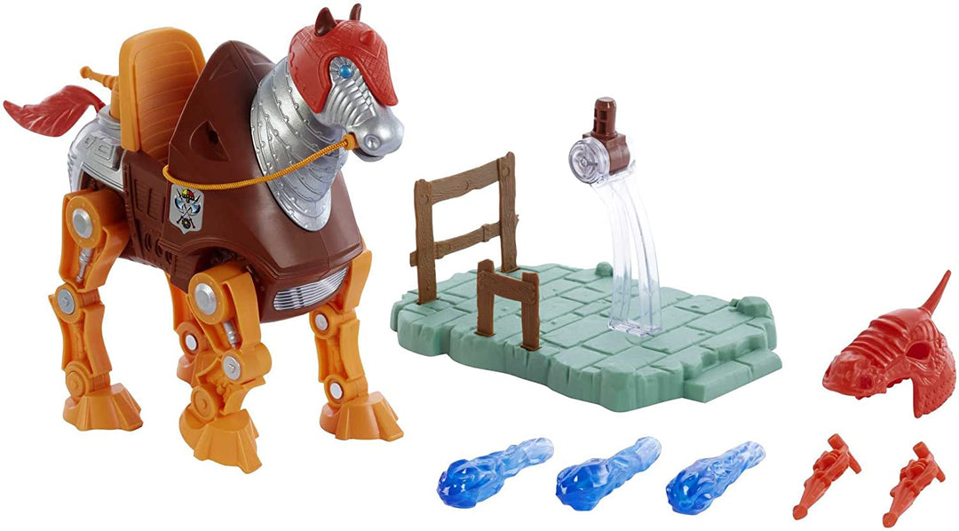 Masters of the Universe Origins Stridor-Figur – mit Roboterpferd, Werfer und 3