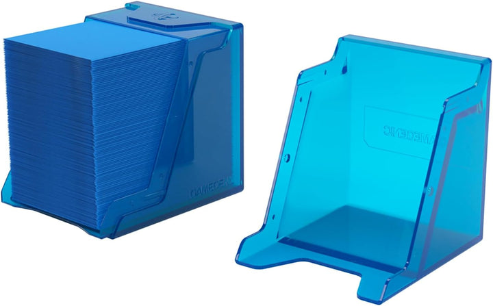 Bastion 100+ XL Deck Box - Compact, Secure, and Perfectly Organized for Your Trading Cards! Safely Protects 100+ Double-Sleeved Cards, Blue Color