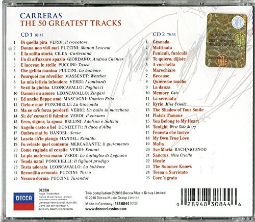 Jos Carreras - The 50 Greatest Tracks [Audio CD]