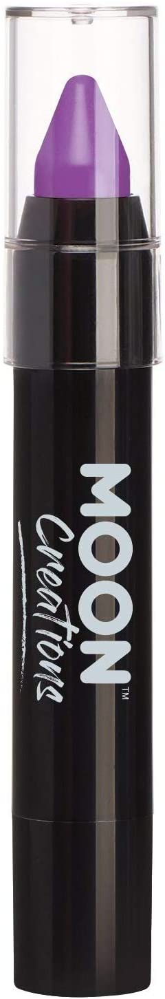 Face Paint Stick Body Crayon for the Face & Body by Moon Creations - Purple - Face Paint Makeup for Adults, Kids - 3.5g