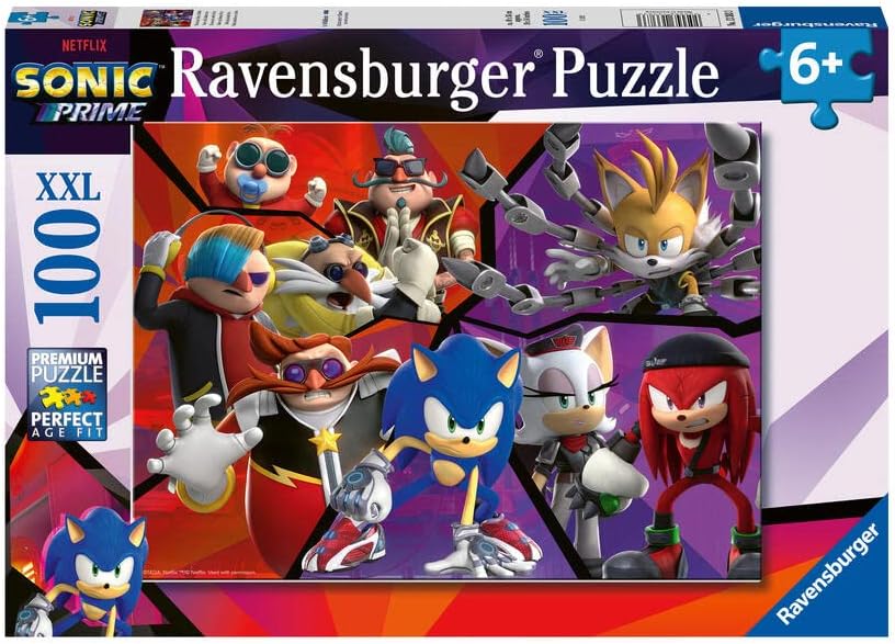 Ravensburger Sonic Prime Puzzle für Kinder ab 6 Jahren – 100 Teile XXL