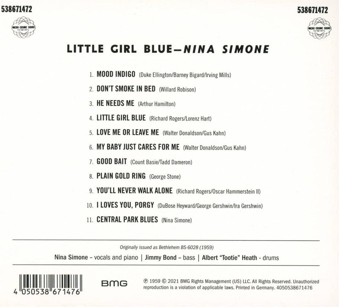 Nina Simone  - Little Girl Blue (2021 - Stereo [Audio CD]