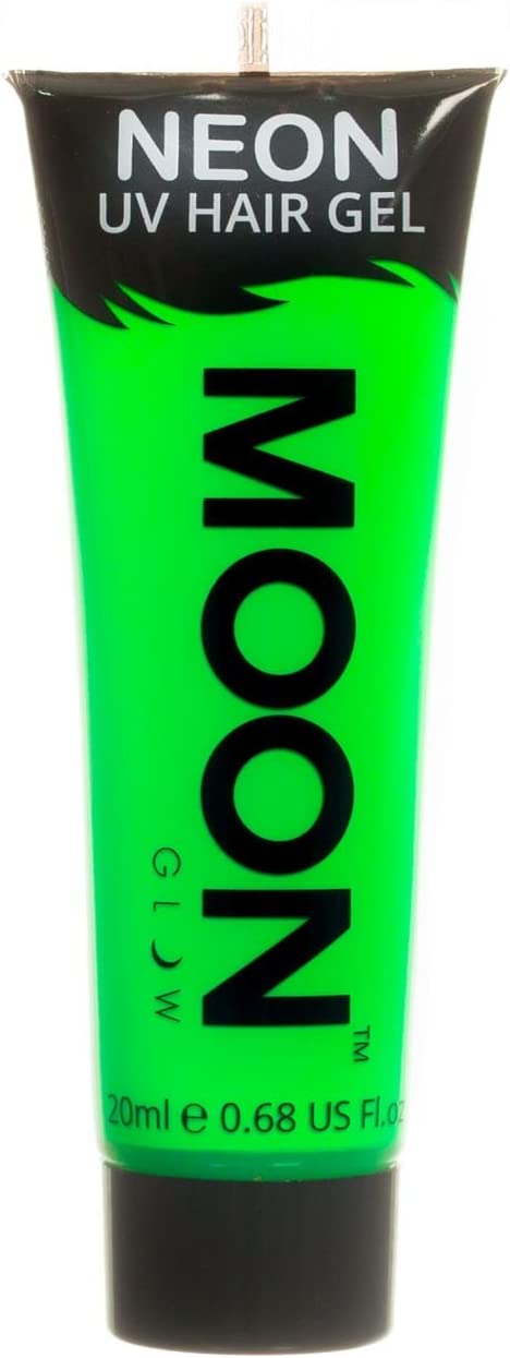 Moon Glow – Neon-UV-Haargel – 20 ml, intensives Grün – temporäre auswaschbare Haarfarbe – Spike und Glow!