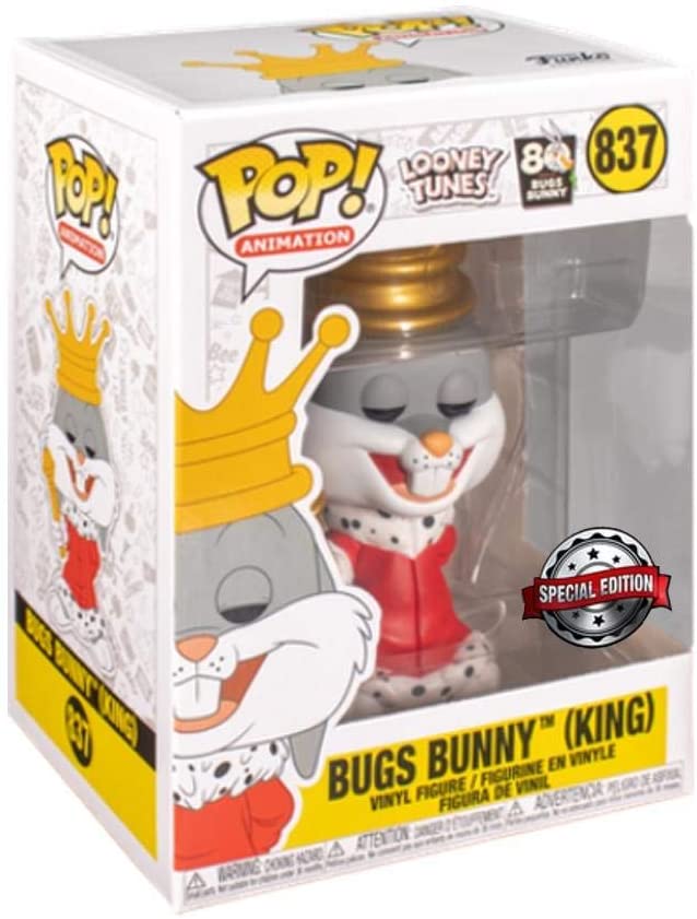 Looney Tunes Bugs Bunny King Exclu Funko 46545 Pop! Vinyl #837