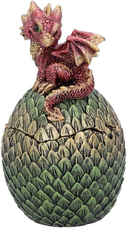 Nemesis Now Dragonling Barschbox (Rot), 14 cm